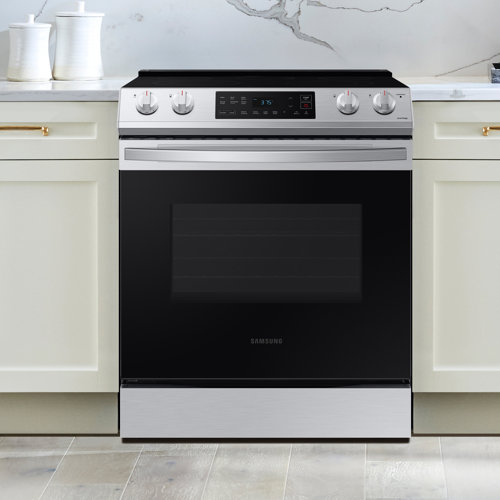 Samsung 30" 6.3 Cubic Feet Smart Electric Slidein Convection Range